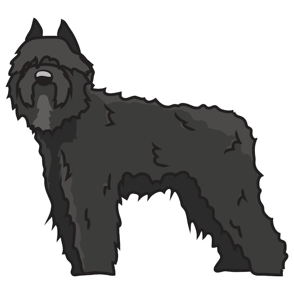Signmission Bouviers Des Flandres Dog Decal, Dog Lover Decor Vinyl Sticker D-12-Bouviers Des Flandres - main